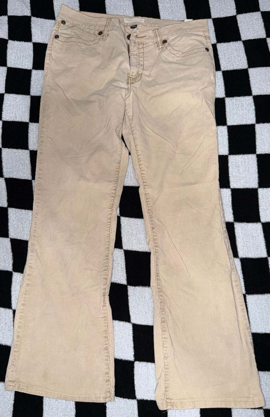 Tommy Jeans Tan Corduroy Flare Pants Size 11